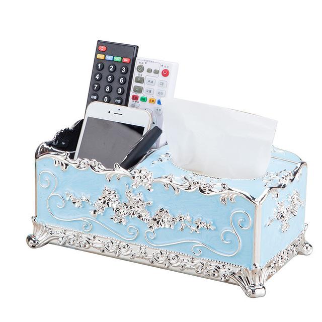 New Multifunctional Storage Box Tissue Box European Style Home Living Room Simple Coffee Table Creative Restaurant Tissue Box