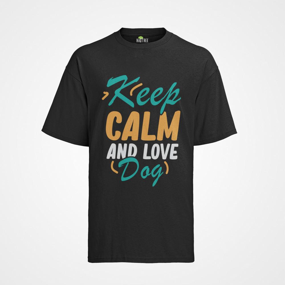 Dog Dog Owner Gift Saying Keep Calm Love Dog Organic Mens T-Shirt S-XXXL