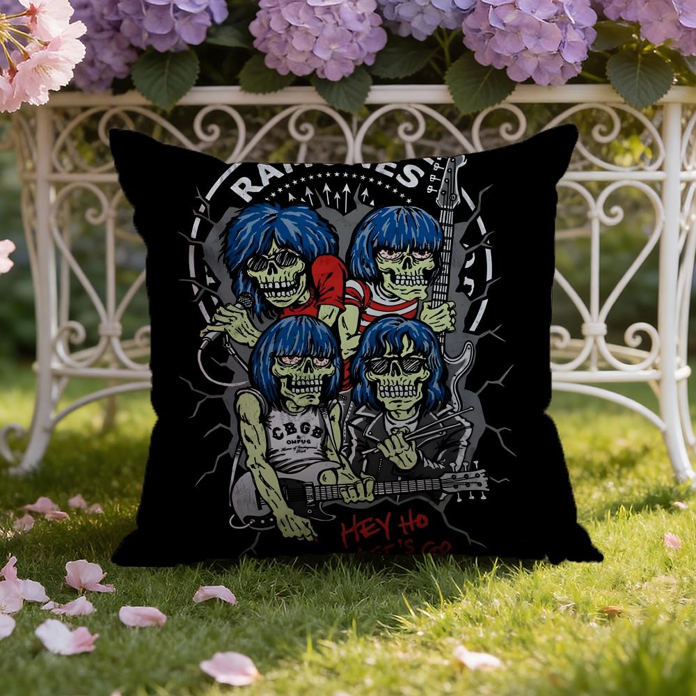 Band R-Ramones Cushion Cover Home & Car Dual-Scene Pillow Cover: Reversible for Premium Comfort