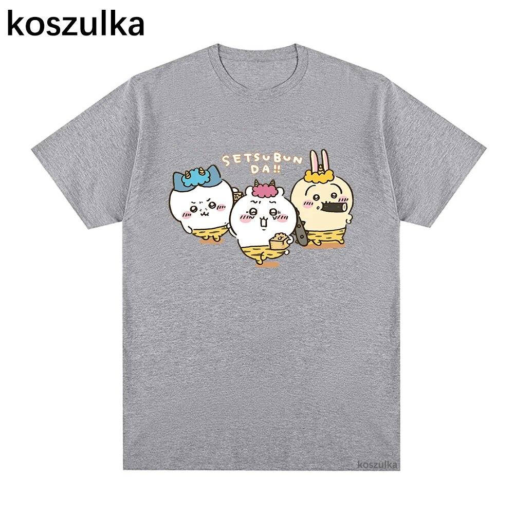Chiikawa T-shirt Neue Frauen/Männer Harajuku Ästhetische Grafik Kawaii T-shirt Unisex Japanischen Anime Cartoon Oversize Baumwolle T-shirt