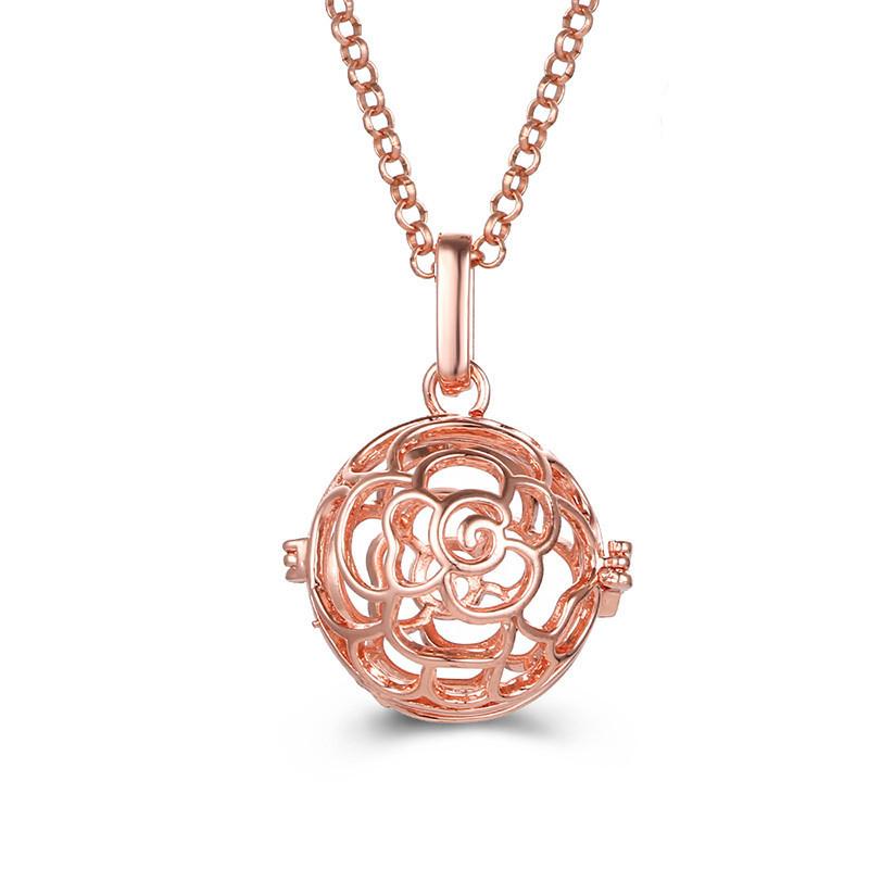 

Charm Mexico Chime Hollow Angel Wings Vintage Necklace Jewelry Music Ball Essential Oil Christ Cross 3D Style Pregnancy Necklace