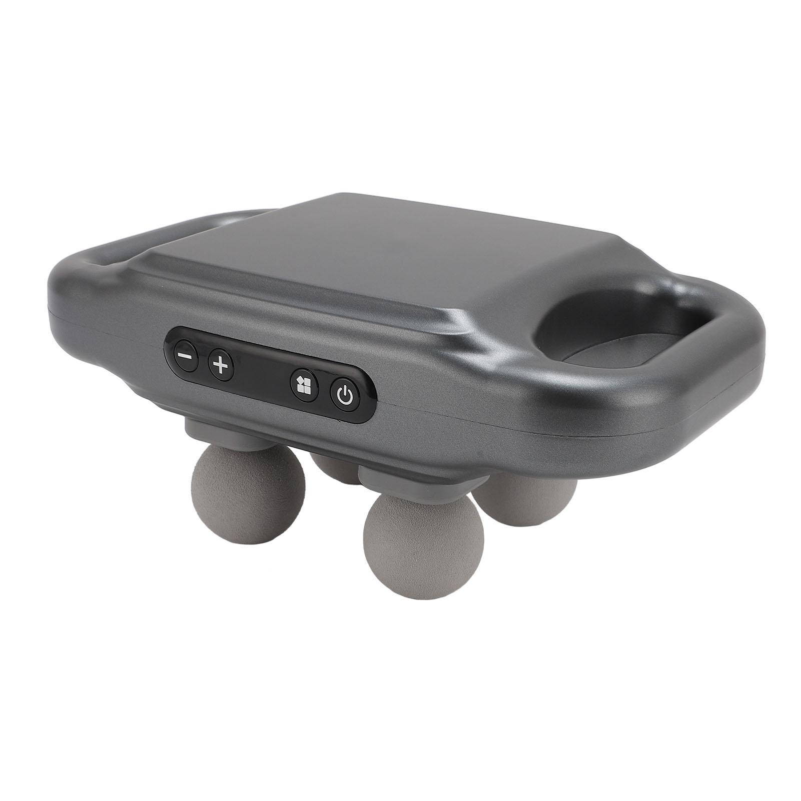 

Массажный пистолет с 4 насадками для глубокого массажа тканей, полностью автоматический, многофункциональный, 20 уровней, 6 режимов массажа, 4 насадки серый