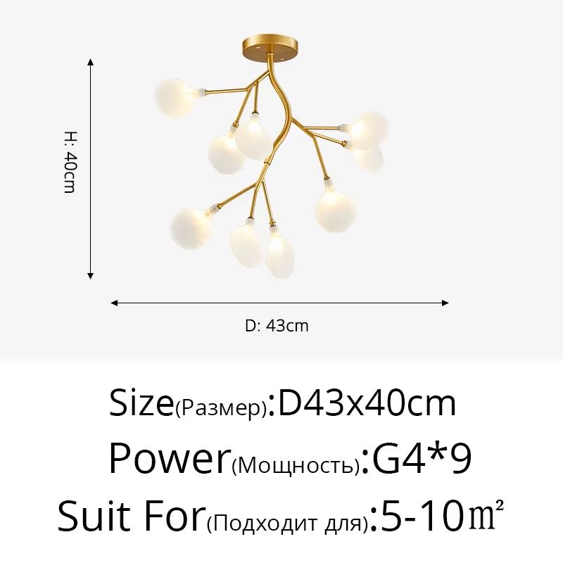 Nordische G4 LED Kronleuchter Beleuchtung Moderne Zweig Hängeleuchte Wohnzimmer Gold / Schwarz Kunst Dekor Innenbeleuchtung(Glühbirne NICHT enthalten)