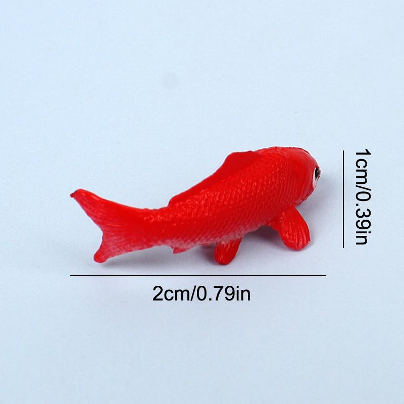1Pcs Mini Simulation Fish Carp Toy Ornaments Animal Model Mini Goldfish DIY Decorative Doll Home Decoration