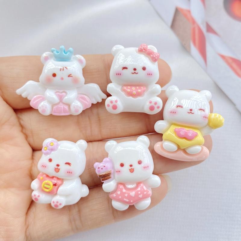 10Pcs New Cute Cartoon Cats Series Flat Back Resin Scrapbooking DIY Jewelry Hairpin Craft Decoration Accessorie