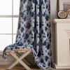 Curtains flower jacquard fringed curtains finished kitchen curtain bay window semi-blackout direct supply