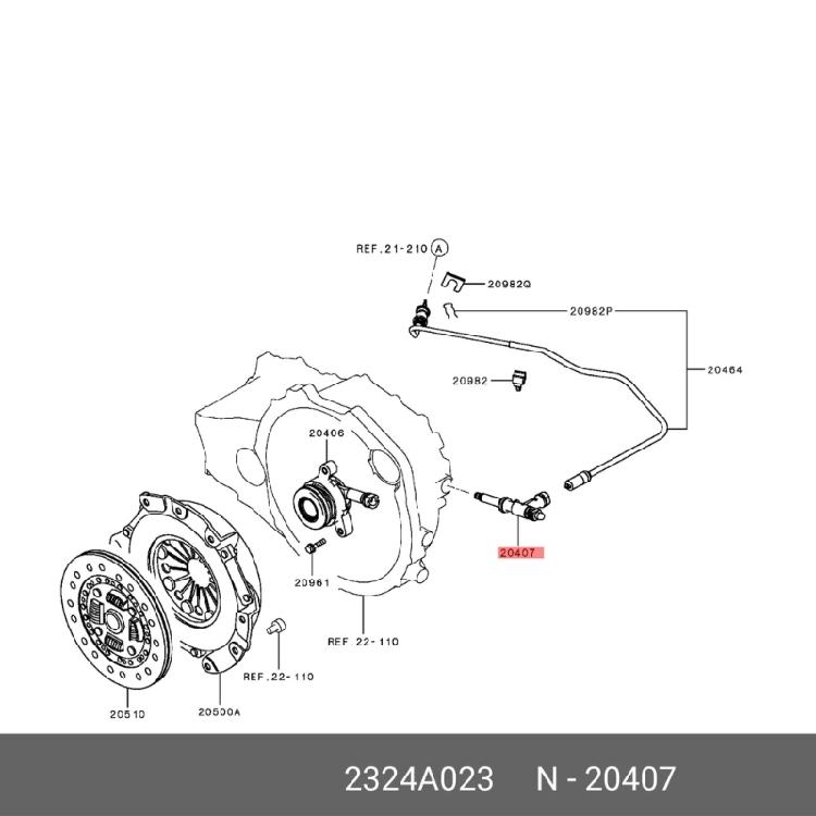 Optimized Fluid Flow Clutch Line Adapter 2324A023 2324A096 Clutch Release Concentric Cylinder Adapter
