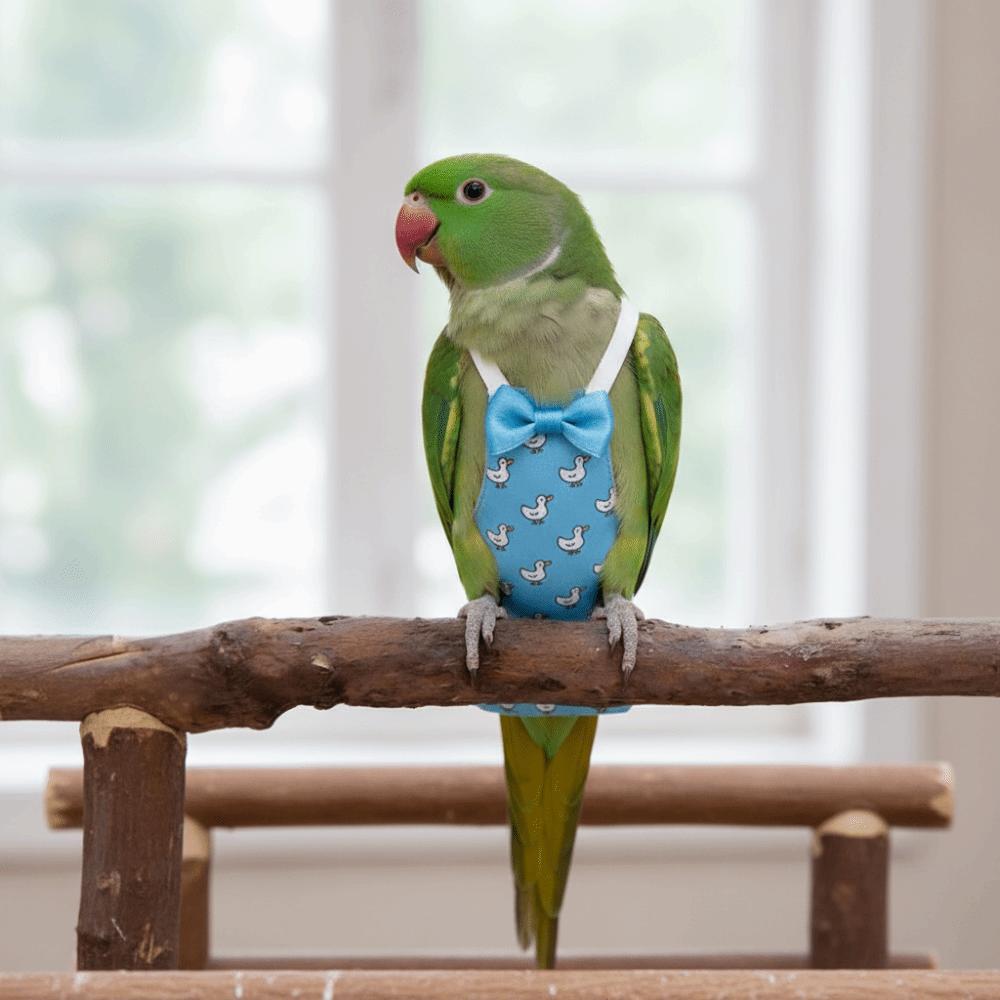 Bowtie Bird Nappy Adjustable Parrot Flying Clothes Pet Bird Apron Pet Parrot Diaper  Daily Clothing