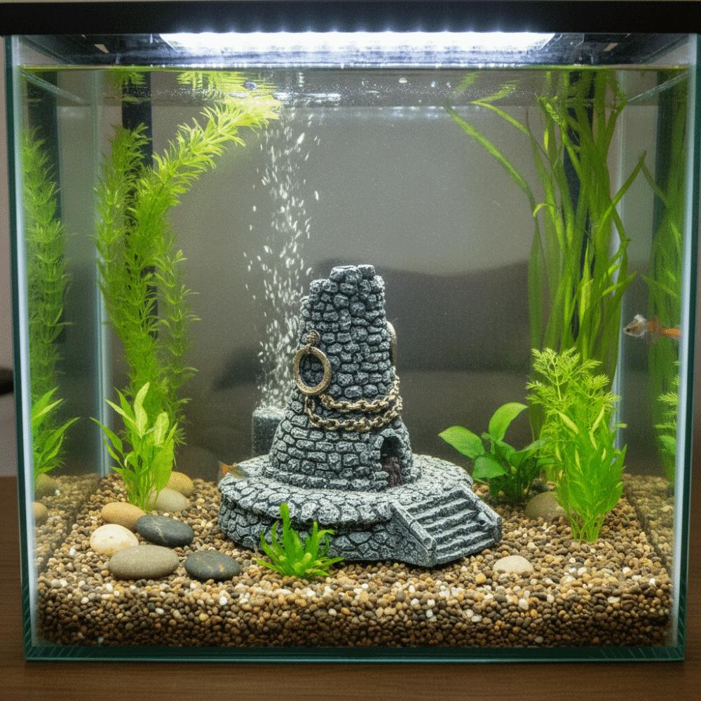 Creative Chimney Aquarium Bubbler Simulation Fish Shelter Hiding Spots Landscaping