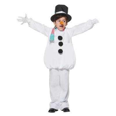 Chlapci roztomilý fleecový kostým snehuliaka Detské kostýmy Halloween Vianočný maskot cosplay