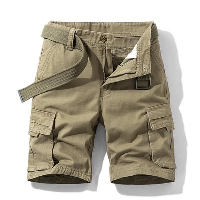 Summer Men's Casual Mid-Waist Breathable Multi-Pocket Shorts