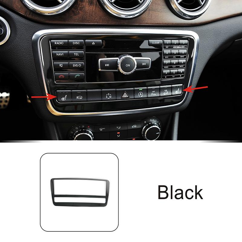 Console CD Panel Frame Decoration Carbon Pattern Trim For Mercedes Benz A Class W176 GLA X156 CLA C117 2013-2018 Car Accessories