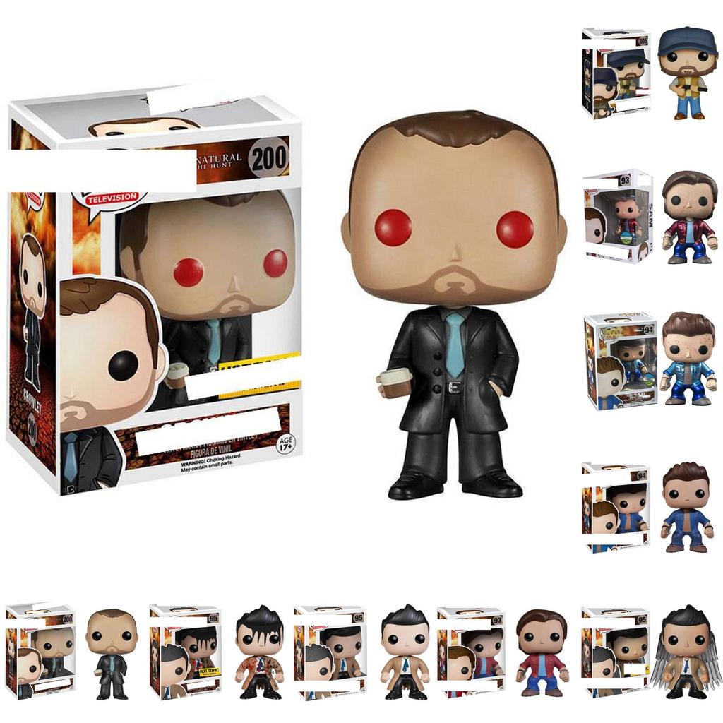 Übernatürliches PVC Sammelfiguren Set mit Tier Sam Dean Bobby für Fans und Sammler