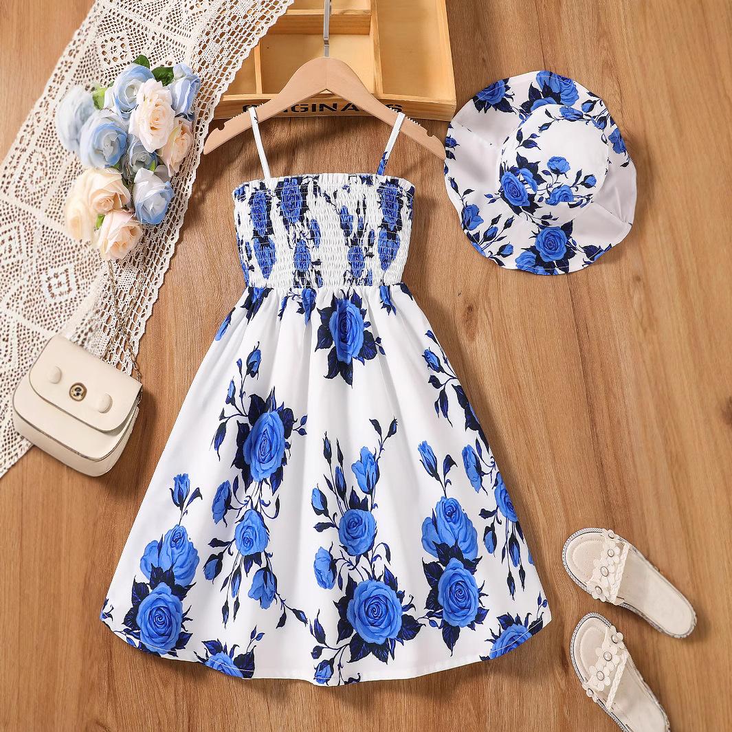 

Милое платье для девочек, летнее детское платье, супер сказочное платье принцессы с цветочным принтом 170cm королевский синий