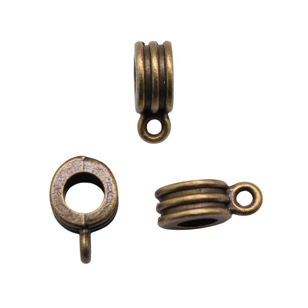 Antique Twisted Pattern Bail Connectors For Charm Attachments Craft Jewelry Accessories