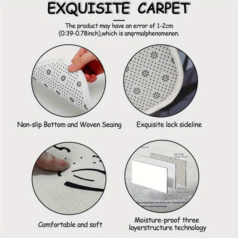 1Pcs Anti Fatigue Kitchen Rugs, Easter Print Waterproof Non-Slip Thick Cushioned Kitchen Mat Heavy Duty Comfort Standing Mat for Kitchen