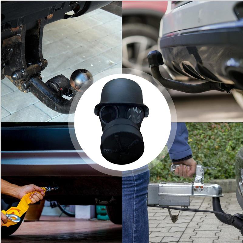 Dustproof Hood Design Trailer Ball Cover Waterproof Tube Cap Protector Secure Hook Dust Plug Protector For Car Styling Parts