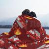 Red Fire Truck Blanket For Sofa Bed Travel Flames Fire Truck Fire Engine Red Firefighter Cool Kids Fireman