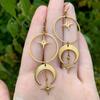 Moon And Star Earring Set Silver Alloy Fashion Celestial Jewelry For Women And Men