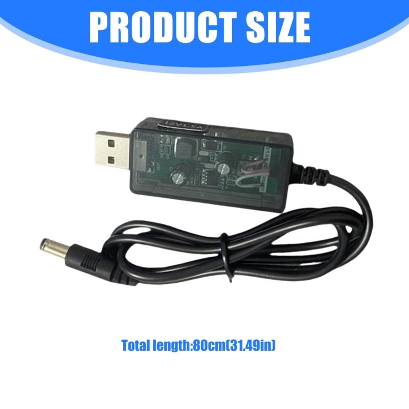 USB 5V To 12V 1.5A Voltages Boost Cable Step Up Power Cord Overcurrent Protections For Safe Routers Power Supply
