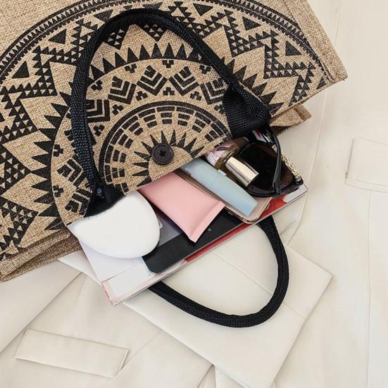 Dámská kabelka Etnický styl Všestranná taška přes rameno Velká kapacita Zapínání na přezku Nakupování Cestování Dojíždění Nákupní taška