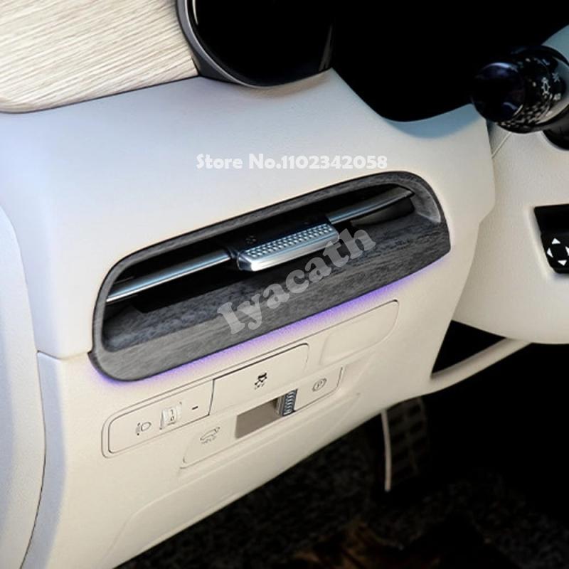 LHD For Hyundai Palisade ABS carbonfiber Interior Dashboard Air Conditioner outlet Center Trim Air Vent panle Frame