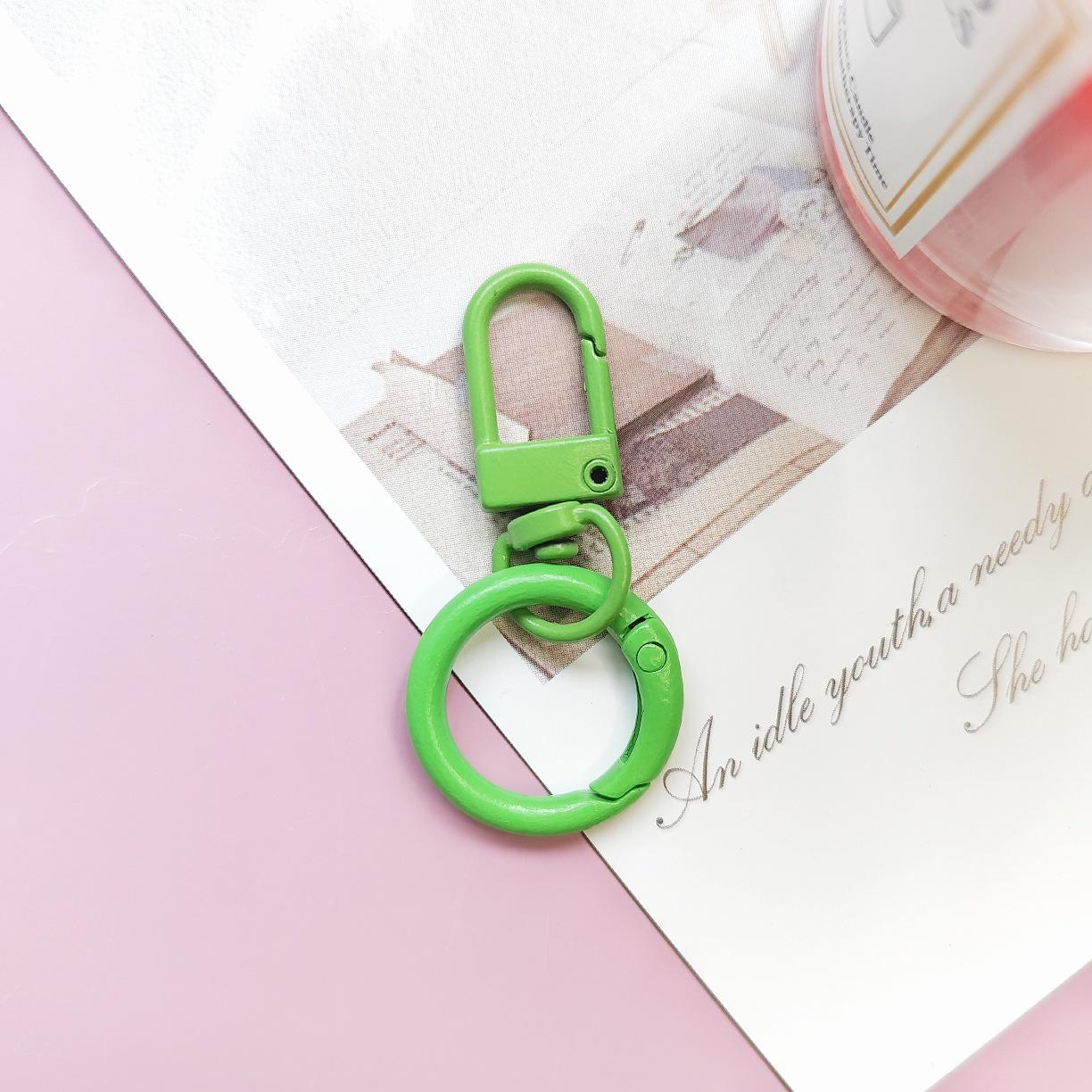 

Брелок для ключей «Красочный Макарон»: Аксессуар для самостоятельного изготовления украшений с пружинным кольцом Candy и подвеской в виде дверной пряжки зелёный