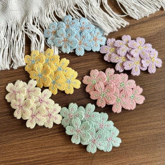 Hairpin Embroidered Cherry Blossom Hair Clip Side Clip Bun Decoration Macaron Color Hair Pin Hair Accessory