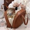 High Appearance  Large Capacity Pu Double Zipper Portable Makeup Bag Retro Travel Home Waterproof And Anti Fouling