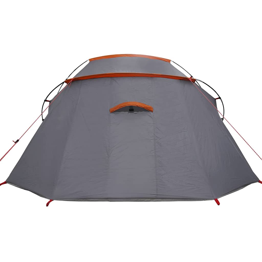 3 Person Tunnel Tent Gray and Orange 328 x 228 x 115 cm