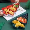Christmas Tree Divided Snack Tray Plastic Serving Dish for Fruits Nuts Candy Stackable Food Platter for Holiday Parties Space-Saving Kitchen Organizer