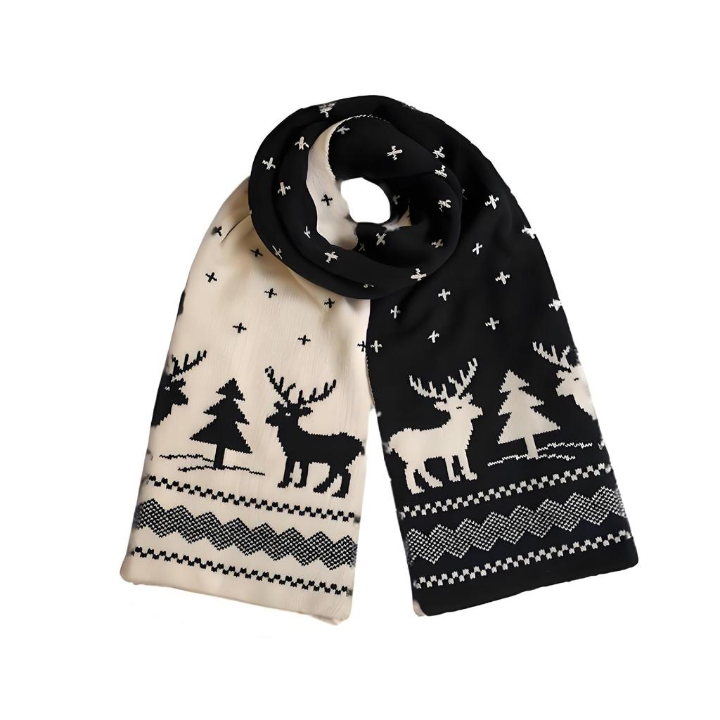 Women's autumn and winter warm matching student couple scarf