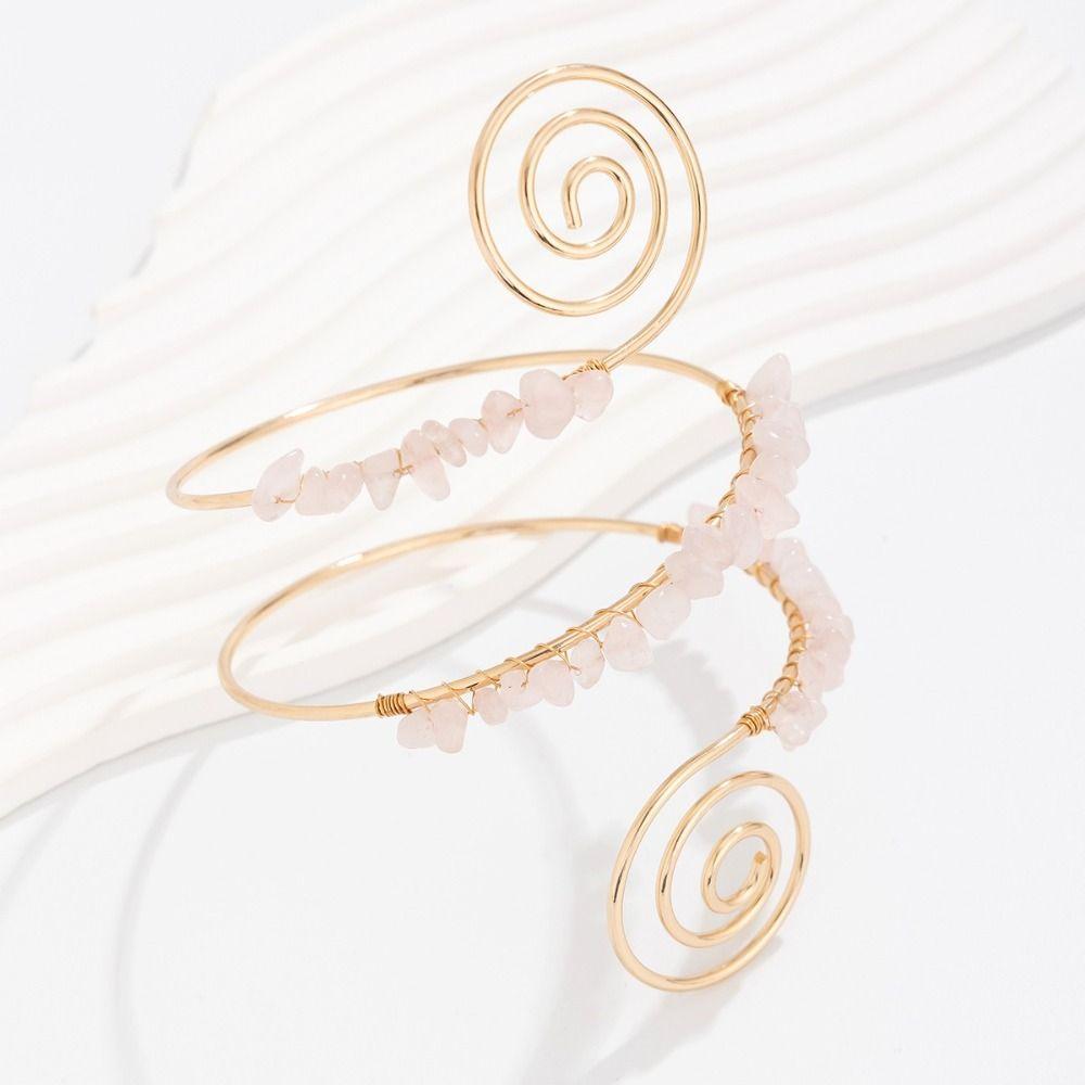 Handmade Craft Adjustable Armband Alloy Open Bangle Glamorous Bohemian Arm Cuff  Retro Fashion