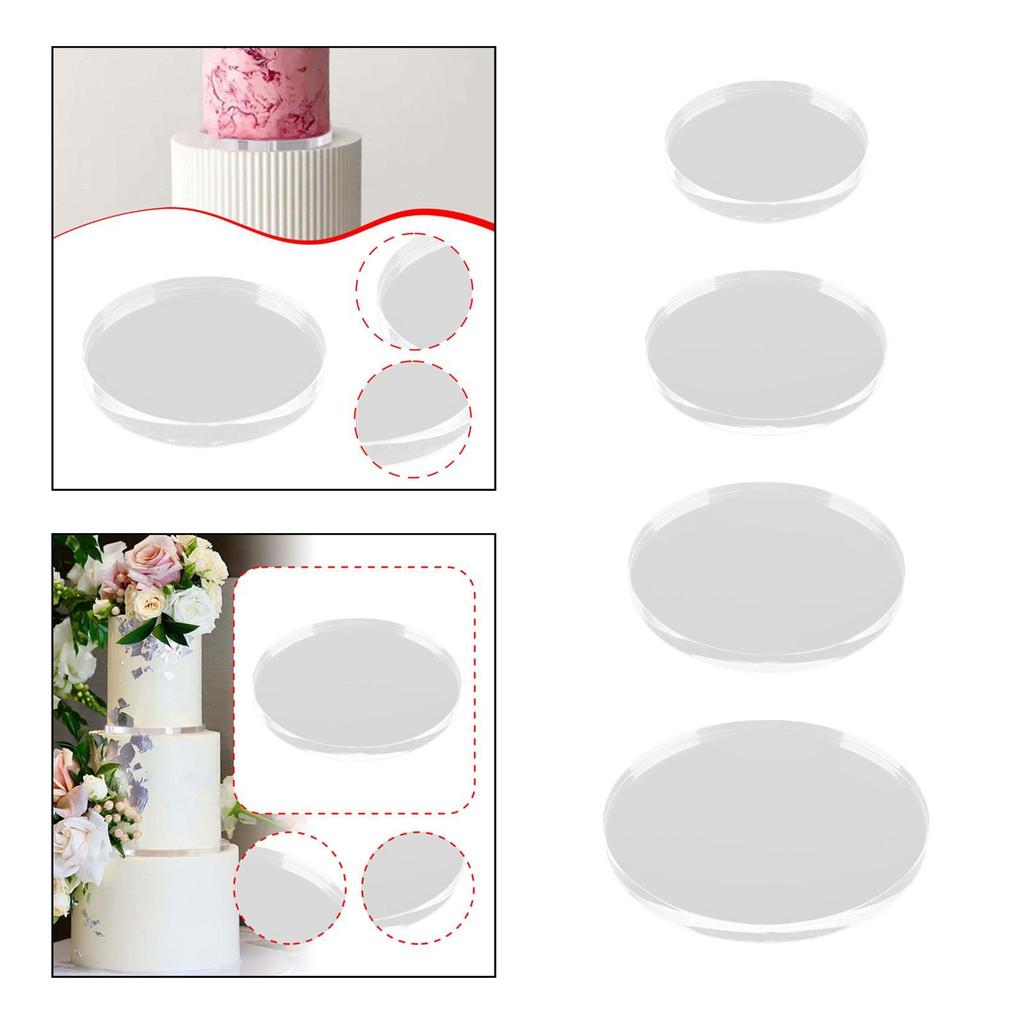 Cake Separator Plate Easy to Use Clear Multipurpose Reusable Baking Tool Cake Divider for Desserts Snacks Cupcakes Pies Cake