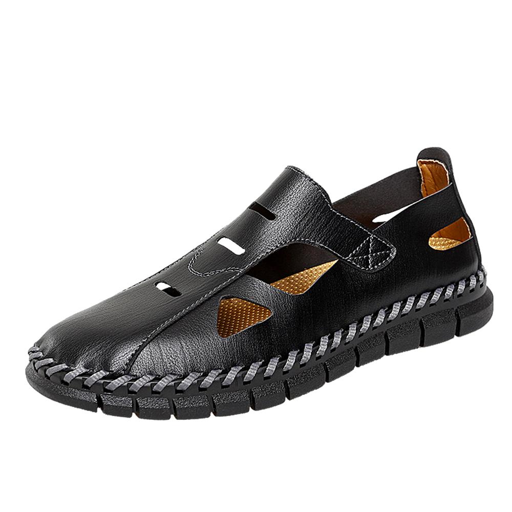 

Модные мужские тапочки, дышащие и нескользящие сандалии для отдыха на открытом воздухе для комфорта и долговечности US 5(EUR 38) чёрный