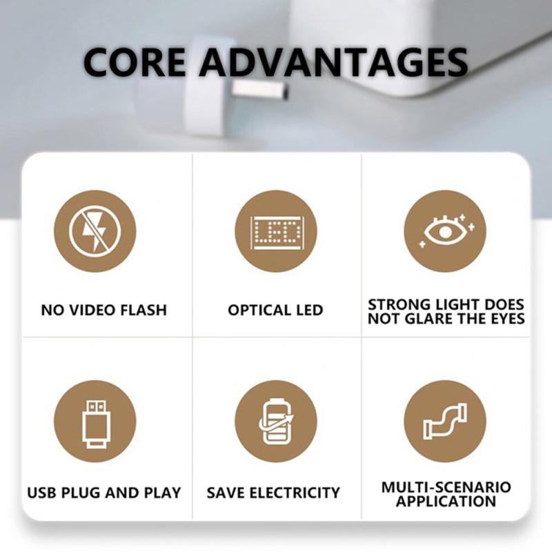 New! 5v1a Mini Usb Night Lights Portable High Brightness Energy Saving Led Bedside Light Reading Lamp