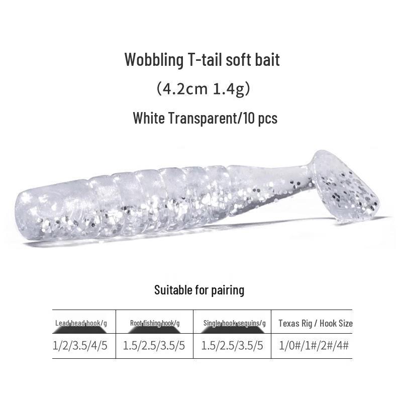 Cross-Border Soft Fishing Lure: Boxed T-Tail Curl Tail Bait for Small Mandarin Fish