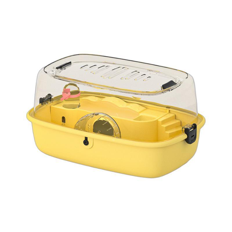 Luxury Transparent Hamster Cage Villa with Running Wheel and Nesting Space