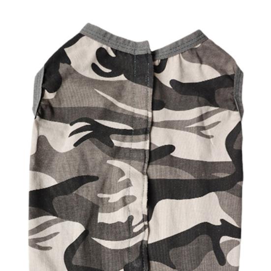 Pet Recovery Suit High-Elastic Camouflage Print Dog Jumpsuit Pajamas Surgical Gown Vest Wrap for Small Medium Large Dogs Cats