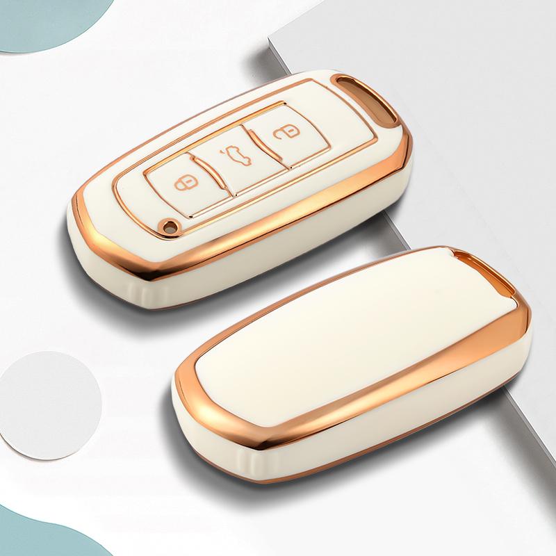 3 Buttons TPU Car Flip Key Case Cover Shell For Geely Atlas Boyue NL3 EX7 SUV GT GC9 Emgrand X7 Borui Auto Holder Accessories