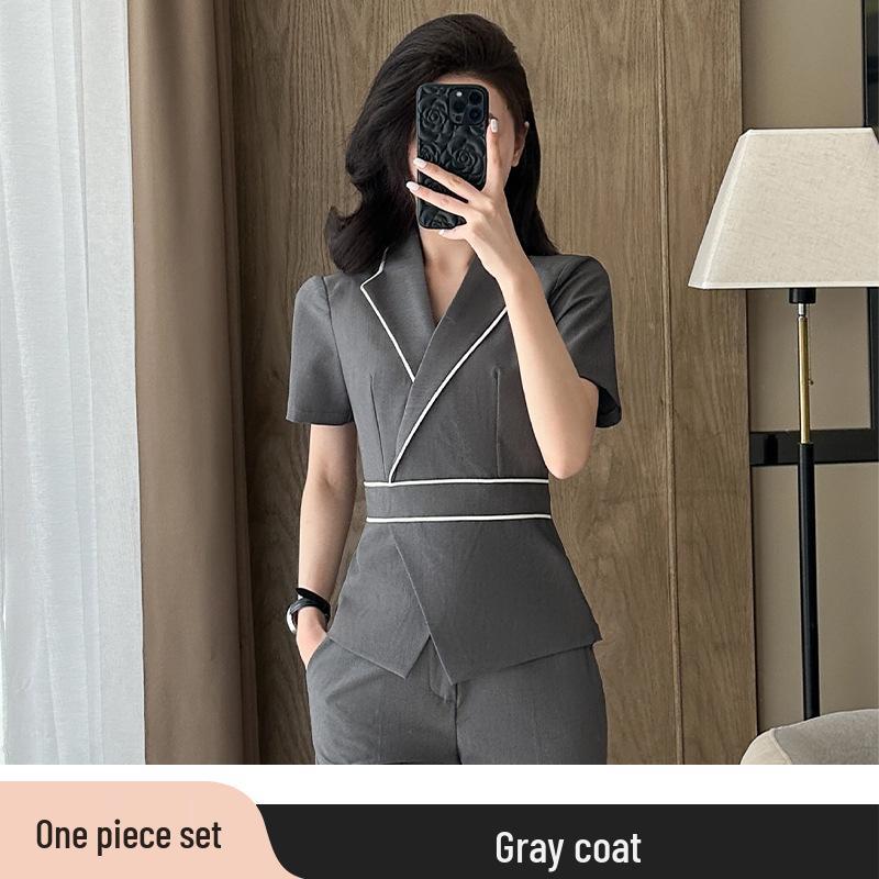 

Женский летний костюм техника спа с коротким рукавом S