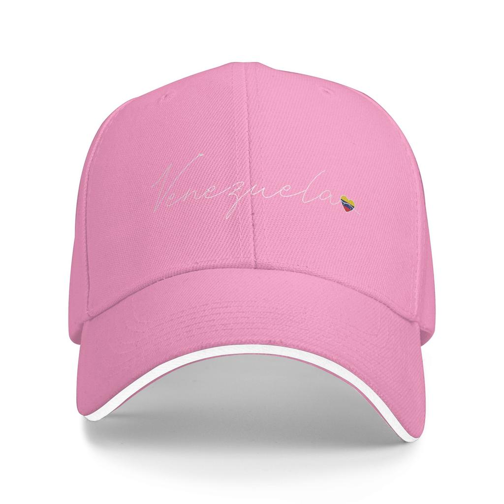Women Unisex Heart on Venezuela Venezuelan Flag Outdoor Hat Adjustable Cap Casual Baseball Cap Sunscreen Hats