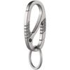 KeyUnity Titan Karabiner Schlüsselanhänger, KM08 S-förmiger Karabiner, Silber, Doppelseitiger Verschluss, Stilvoller Schlüsselanhänger mit 25mm Schlüsselring, Leicht, Rostfrei