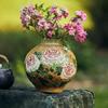 Valley Hand-Painted Rose Ceramic Vase for Living Room Decor, Flower Arrangement, or Hydroponic Use