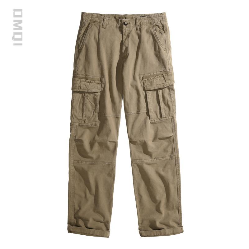 Pantaloni Cargo da Uomo S Vintage Paracadutista Gamba Dritta Multitasche