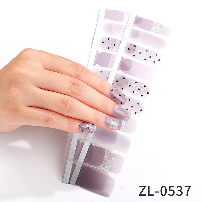 New French Manicure Stickers Waterproof Hot Stamping Ins Valentine's Day Nail Stickers