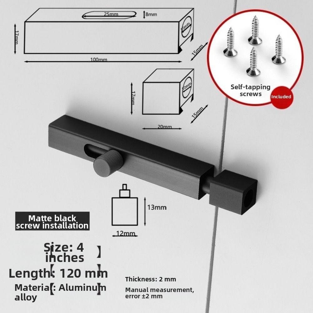 Aluminum Zinc Zinc Alloy Door Buckle Hasp Anti-theft Door Lock Buckle Protable Door Bolts Catch Lock  Cabinet