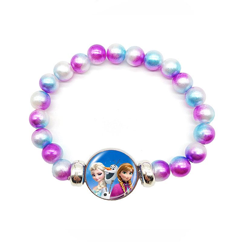 Frozen Princess Elsa Rainbow Beaded Retractable Children's Bracelet