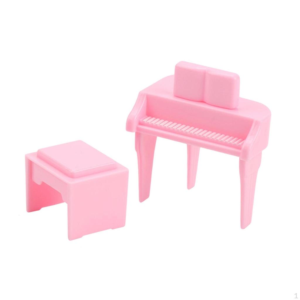 Dollhouse Piano Dolls House Furniture Ornament Home Decor Scenery Supplies Keyboard Toy Mini Upright