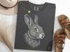 Rabbit Mandala Portrait Shirt, Line Art Rabbit Illustration Tee, Rabbit Lover Gift